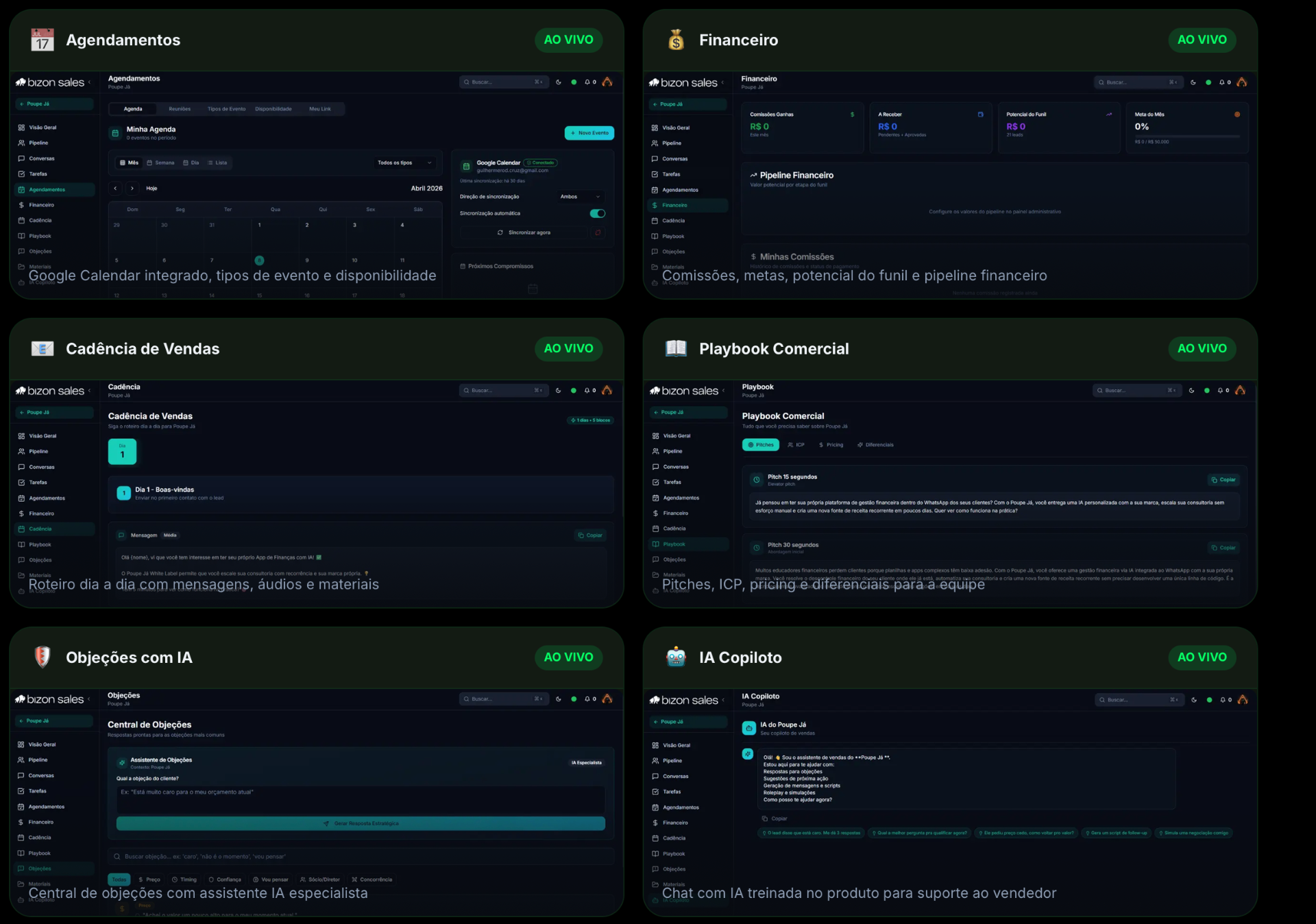 Telas reais da plataforma VendaroPro — parte 2